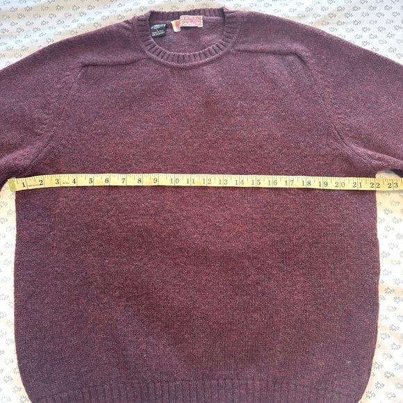 Lazarus 100% Virgin Wool Vintage Burgundy Sweater Made in Italy Size Large - Picture 4 of 5